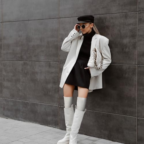 Pleneal Leg Warmers for Women - Leg Warmers 80s Ribbed Knitted Long Socks for Yoga Party Sports Fashion Accessories - Image 2
