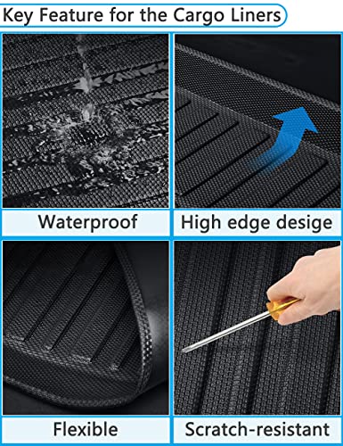 Aiqiying All Weather Rear Cargo Liners Trunk Tray Mats Protector Custom Compatible with 2013 2014 2015 2016 2017 Honda Accord, 3D Waterproof Durable Odorless Flexible Black TPO Accessories - Image 4