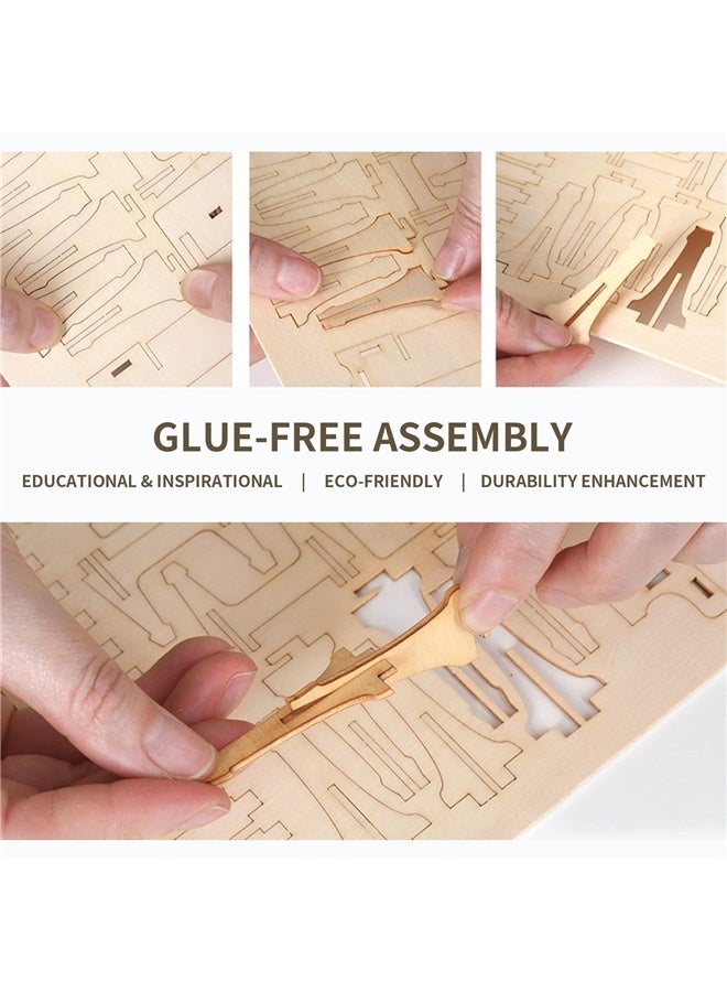 3D Wooden Puzzles Model Kits for Adults  Teens to Build - DIY Model Crafts Kit for Painting,  (Vintage Car) - Image 4