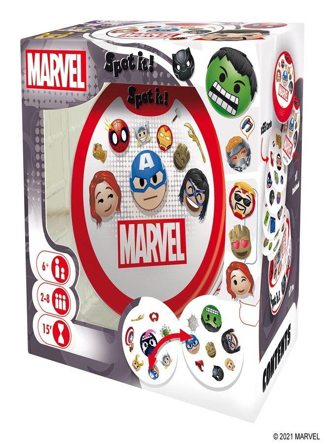 Asmodee Spot It! Marvel Emojis - Marvel Super Heroes Family Card Game for Superhero Fun! Fast-Paced Matching Game for Kids and Adults, Ages 6+, 2-8 Players, 15 Minute Playtime, Made by Zygomatic - Image 1