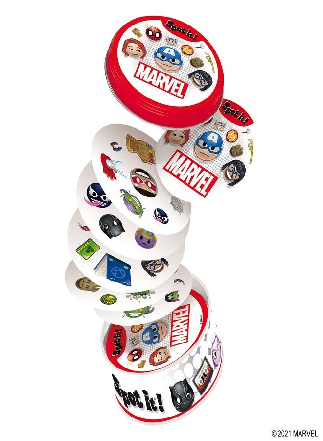 Asmodee Spot It! Marvel Emojis - Marvel Super Heroes Family Card Game for Superhero Fun! Fast-Paced Matching Game for Kids and Adults, Ages 6+, 2-8 Players, 15 Minute Playtime, Made by Zygomatic - Image 2
