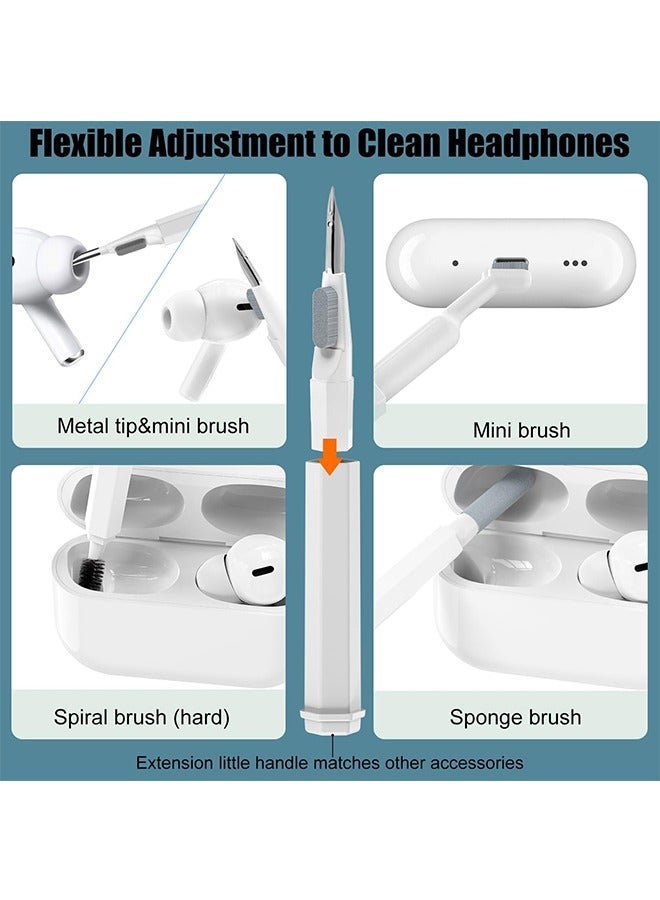 20-in-1 Electronic Cleaner Kit, Portable Keyboard Cleaning Brush, Multifunctional Cleaning Tool for PC Monitor Earbud Cell Phone Laptop Computer Bluetooth Earphones (White) - Image 5