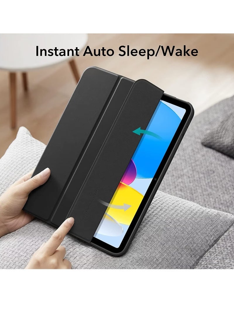 SmartGrist Case for iPad 10th Generation 10.9 Inch (2022 Model), Slim Stand Hard Back Shell Cover with Auto Wake/Sleep Function, Black Color – Lightweight, Durable Protection, Shockproof, Scratch-Resistant, Perfect Fit for Daily Use - Image 3