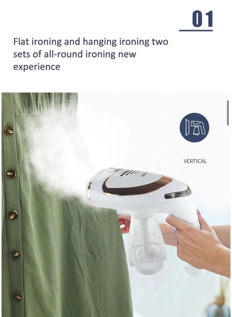 إيسوبير مكواة الملابس الكهربائية المحمولة ESUPER ثنائية الوظيفة مكواة بخار + مكواة عادية - 1600 واط - تصميم تعليق عمودي - مثالية للمنزل والسفر - Image 5