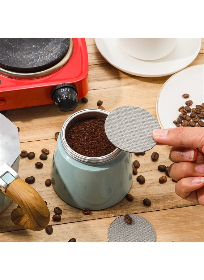 SAVITA 2Pcs Sturdy Espresso Puck Screen, 58mm and 53.5mm Stainless Steel Espresso Puck Screen Sliver Thickened Reusable Puck Screen Espresso for Espresso Machine Home Office Coffee Shop(100um)  - Image 3