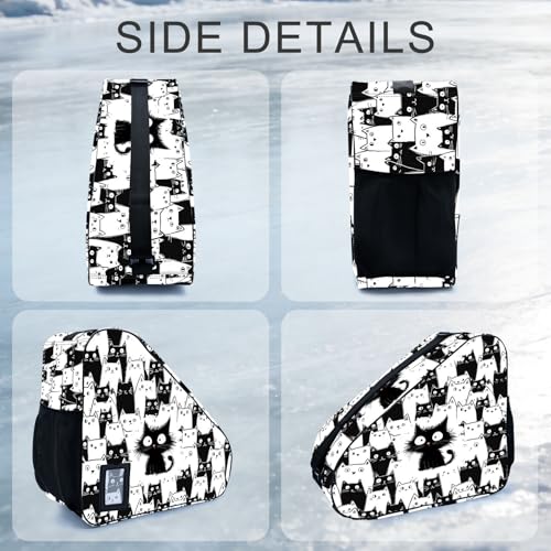 Bzocm Cat Skate Bag For Ice Roller Inline Skates With Adjustable Shoulder Strap Fit Women Men Adults - Image 4