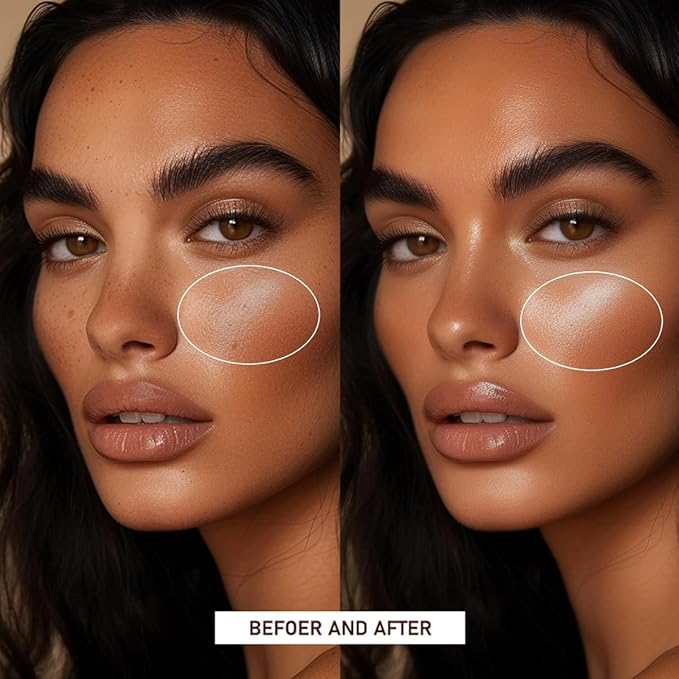 KARLOR 50ml Liquid Bronzer Highlighter Glow Creamy Highlight Makeup Face Shimmer Drops Illuminator Contour Radiance for Face and Body 03bronze 50ml - Image 4