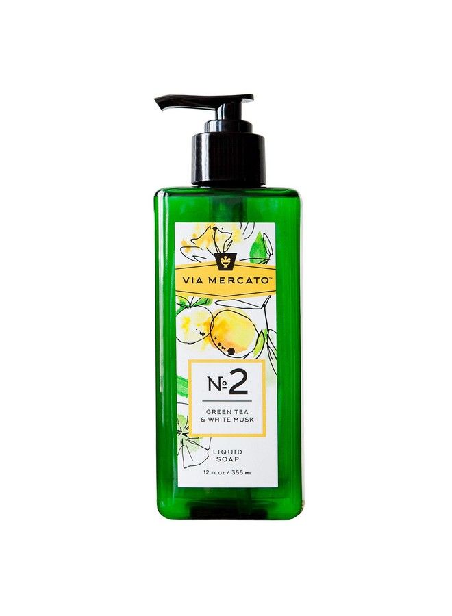 Via Mercato Liquid Soap Shea Butter Enriched (12 Oz) No. 2 Green Tea & White Musk  - Image 2