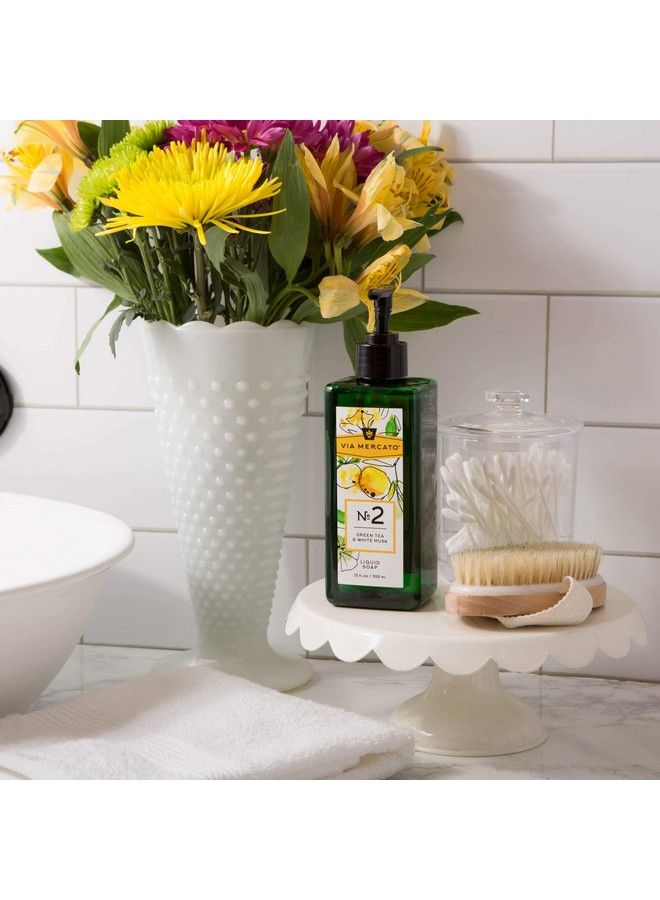 Via Mercato Liquid Soap Shea Butter Enriched (12 Oz) No. 2 Green Tea & White Musk  - Image 4