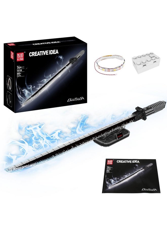mould king Mould King Dark Sword Building Set - 45.67" Rechargeable LED Lightsaber with Display Stand, DIY STEM Model Kit for Kids & Adults 8+, Creative Collectible Sci-Fi Toy & Cosplay Gift Idea (885+ PCS)  - Image 1