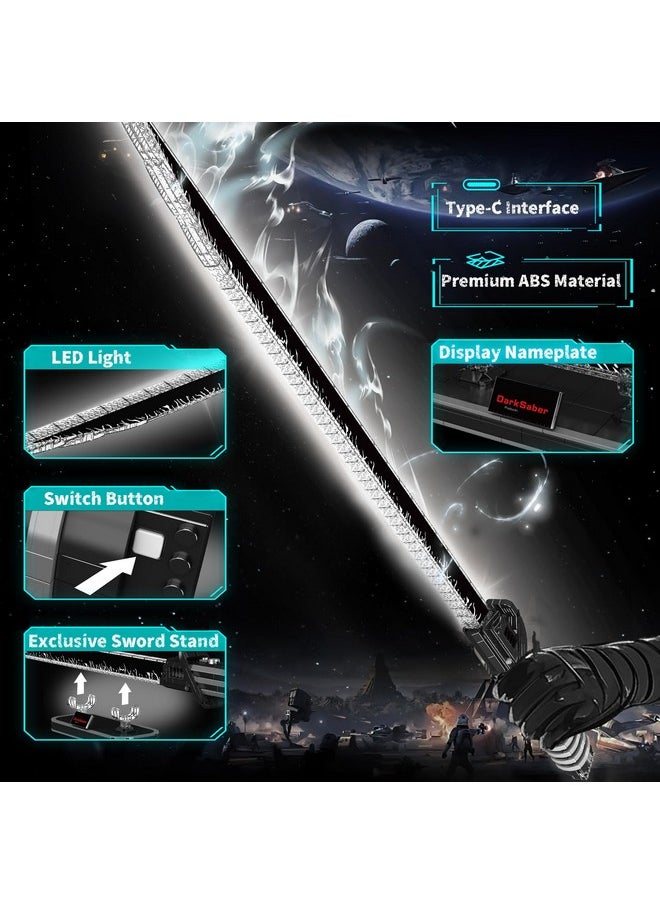 mould king Mould King Dark Sword Building Set - 45.67" Rechargeable LED Lightsaber with Display Stand, DIY STEM Model Kit for Kids & Adults 8+, Creative Collectible Sci-Fi Toy & Cosplay Gift Idea (885+ PCS)  - Image 3