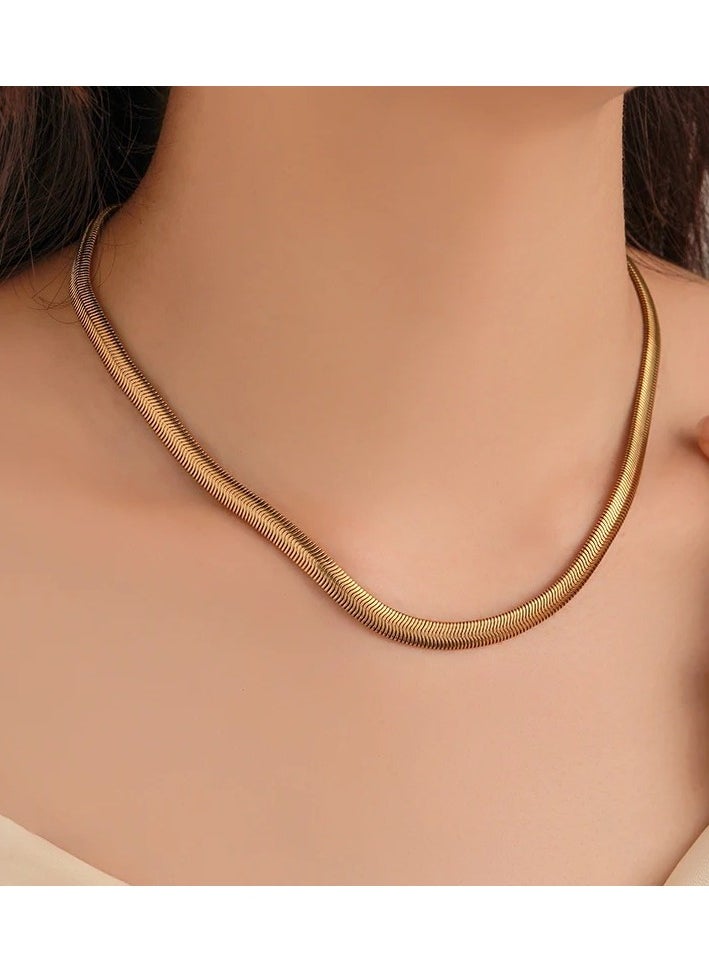 The Black Pearl Accessories - Stainless Steel Necklace Golden - Image 1
