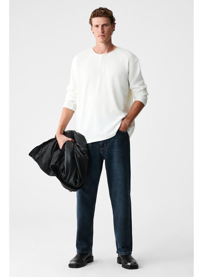 GRIMELANGE PELTZ Men's Relaxed Crew Neck Short Sleeve White T-Shirt. - Image 2