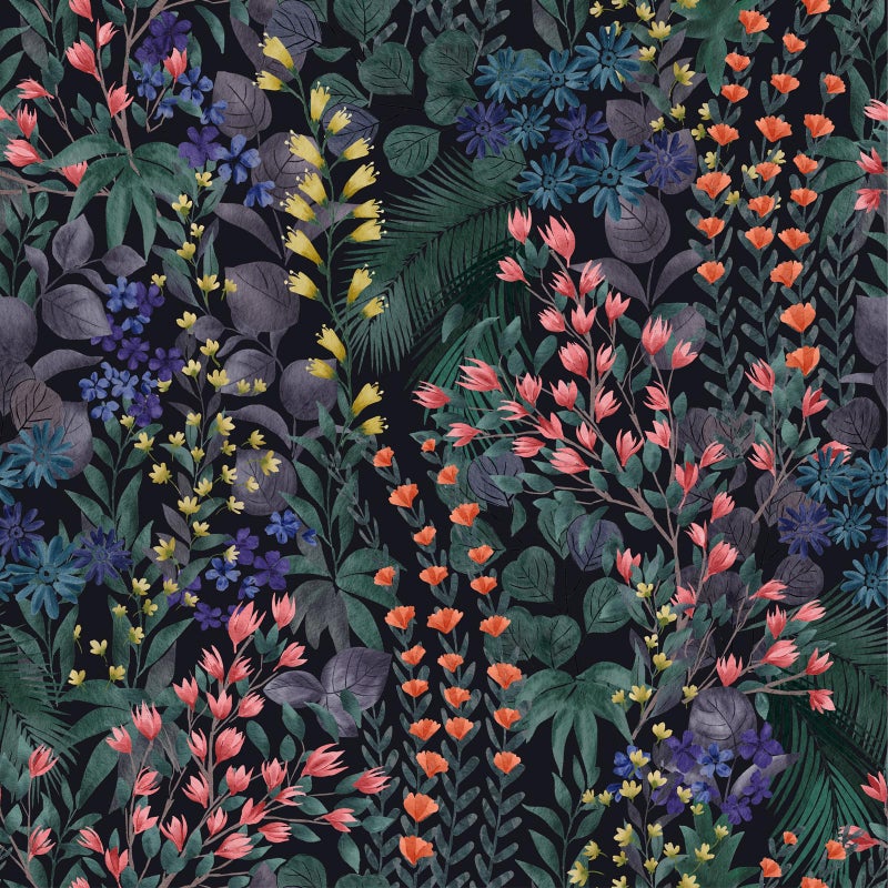 Vintique Floral Peel and Stick Wallpaper Boho Wall Paper Removable Waterproof GreenYellowOrange Contact Paper for Bedroom BathroomCabinetKitchenHome Wall 173 x 2363 - Image 2