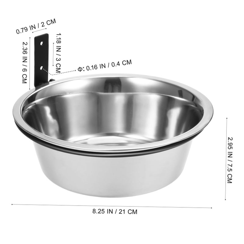 Wall Mounted Elevated Pet Feeder Set Removable Stainless Steel Bowls For Cats And Small Dogs - Image 3