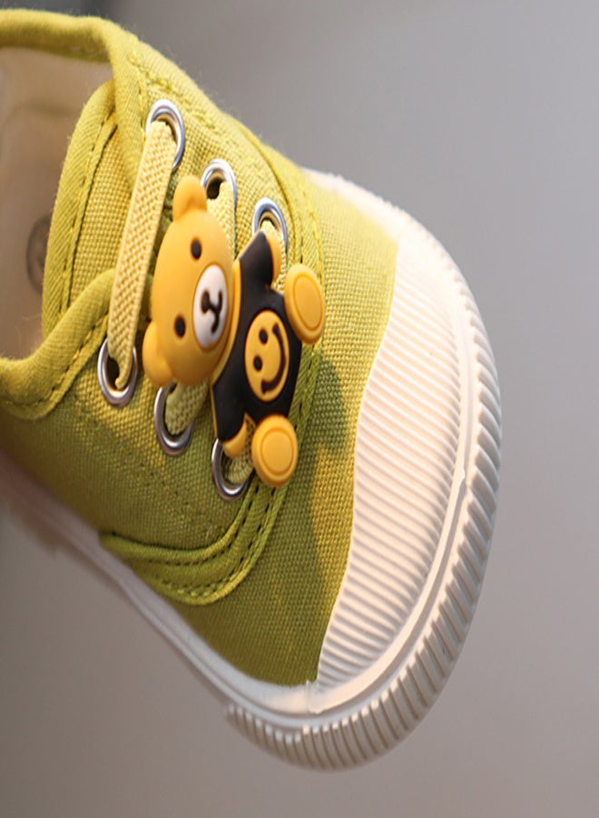Cartoon soft sole TPR sole canvas bear toddler shoes - Image 3