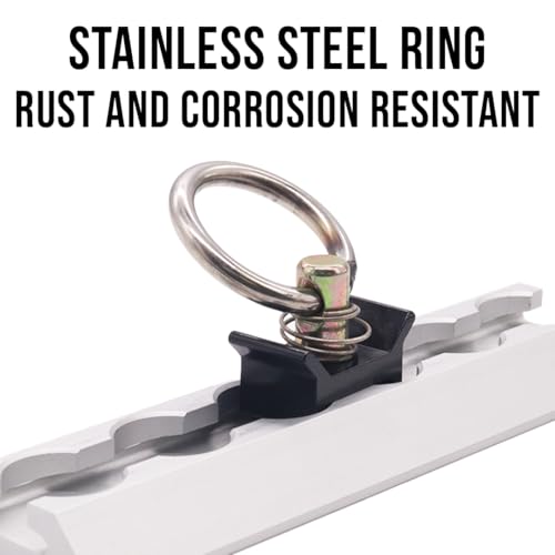 BoxerTool L-Track Tie Down System - 4 Tracks 6" Length - 4 Single Stud Fitting - Trailer Tie Down System for Trailers, Vans, Motorcyle, and Truck Beds - Image 2