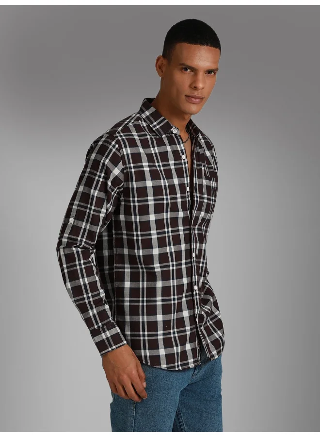 HIGH STAR Men's Maroon Shirt - Sleek and Stylish for All Occasions