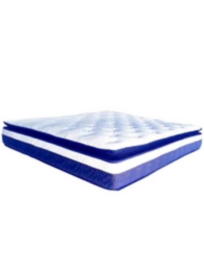 Homzmart Foam Super king Mattress 32×200×200 cm - White & Blue - Image 3
