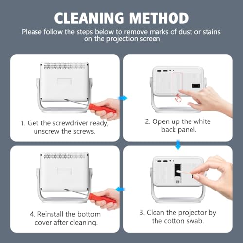 DreamFair 【Compatible with Netflix & Native 1080P】Projector with WiFi and Bluetooth, 250Ansi Portable Projector, Auto Focus&Keystone Correction, 180° Rotatable, Compatible with Smartphone, Laptop, HDMI, USB - Image 5