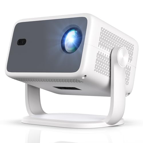 DreamFair 【Compatible with Netflix & Native 1080P】Projector with WiFi and Bluetooth, 250Ansi Portable Projector, Auto Focus&Keystone Correction, 180° Rotatable, Compatible with Smartphone, Laptop, HDMI, USB - Image 1