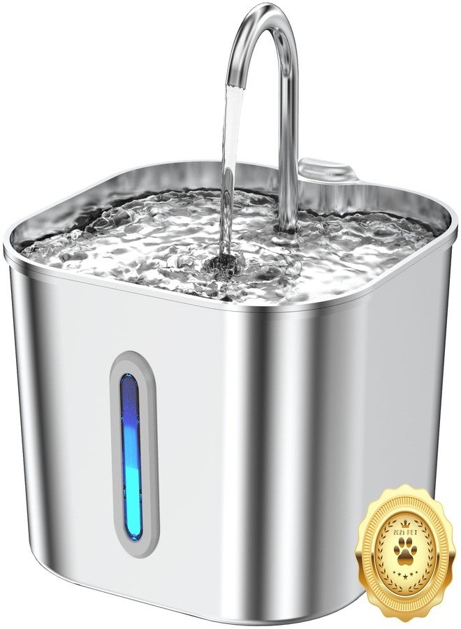 Vekonn Cat Water Fountain Stainless Steel, 74oz/2.2L Cat Fountain with Quiet Pump, Automatic Pet Water Dispenser, Ideal for Multi-pet Homes, Fresh & Clean Water for Cats and Dogs - Image 1