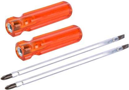 H9 2-in-1 Reversible Screwdriver with Hexagon Shaft And Extra Hard Flat And PH2 Tips as R6100 (Silver, 100mm x 6mm) Set of 2 Pcs - Image 4