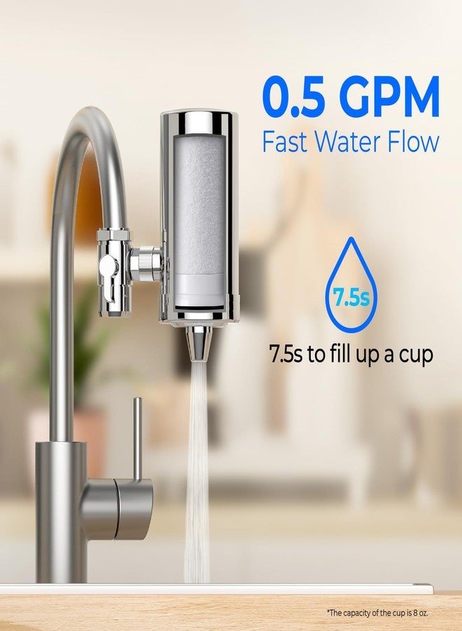 ووتر دروب فلتر بديل للصنبور Waterdrop WD-FF-03A، فلتر كتلة الكربون يناسب WD-FC-01، WD-FC-02، WD-FC-06، يقلل الكلور والمعادن الثقيلة والطعم السيئ، عبوة من قطعة واحدة - Image 4