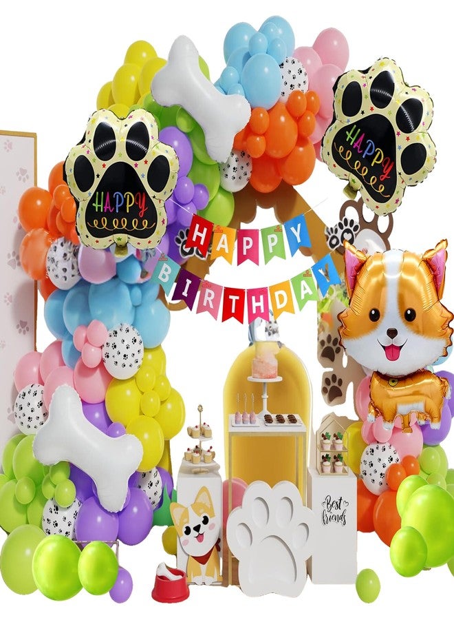 FI - FLICK IN 78Pcs Birthday Decoration Items Dog Balloon For Puppy Party Puppies Birthday Decorations Paw Balloons (pack of 78 , Multicolor) - Image 1
