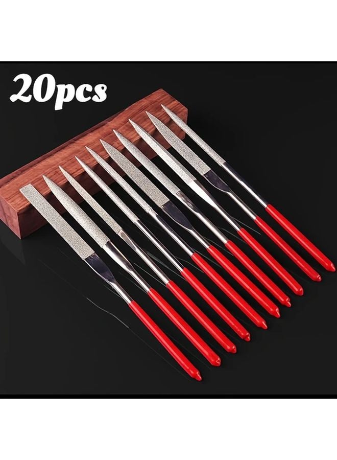 20pcs Mini Diamond Needle File Set Manual Hand Tools For Ceramic Woodworking - Image 1