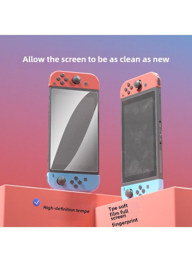 general Suitable For Nintendo Switch2 Tempered Film HD Glass Protective Film Purple Eye Protection Game Machine Film PET Film-Color:9h Curved Edge High Aluminum High Definition Tempered Film 【kraft Carton P - Image 2