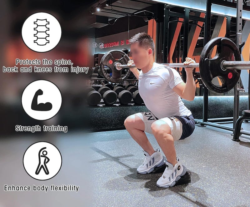 UNMERA Squat Wedge Block 6PCS Adjustable Non-Slip Rubber Squat Ramp for Weight Lifting and Calf Stretching - Image 4