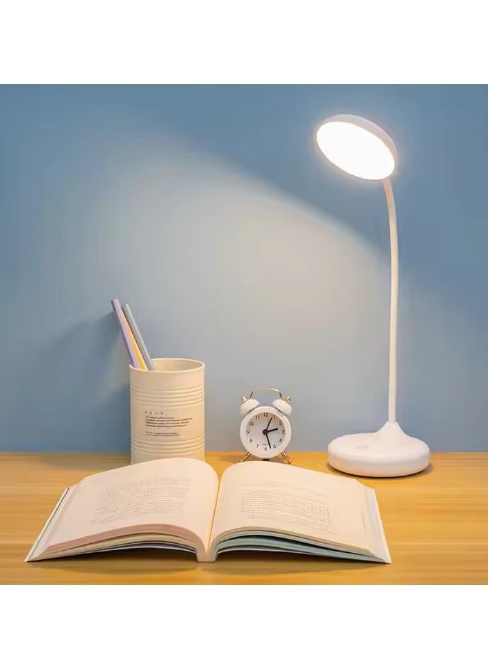 Generic - Rechargeable touch LED desk lamp with on/off switch and touch light control to protect the eyes of children, students, studying and reading, white color - Image 1