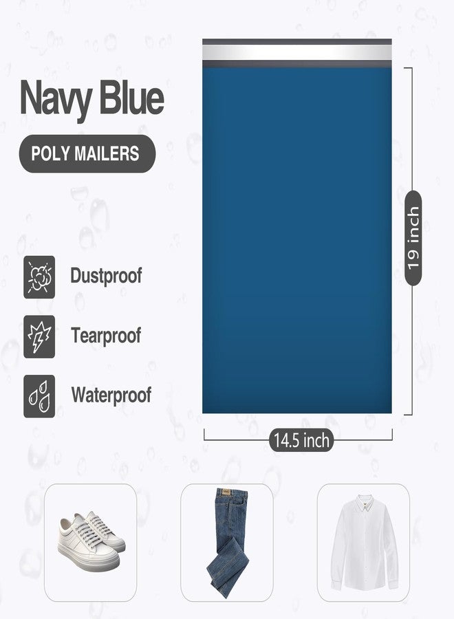 UCGOU Poly Mailers 14.5x19 Inch Navy Blue 100 Pack Large Shipping Bags #7 Strong Thick Mailing Envelopes Self Sealing Adhesive Waterproof and Tear Proof Boutique Packaging Postal for Clothing - Image 2