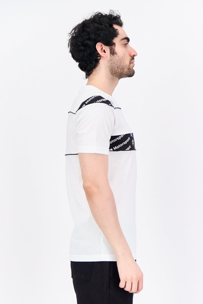 PUMA Men Sportswear Fit Short Sleeves Outdoor T-Shirt, White Combo - Image 3