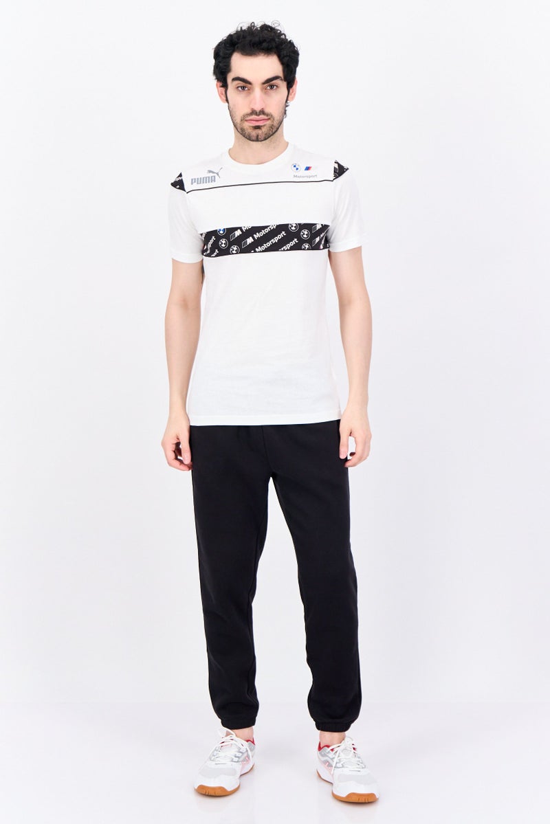 PUMA Men Sportswear Fit Short Sleeves Outdoor T-Shirt, White Combo - Image 2