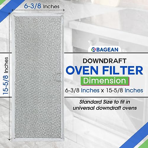 Bagean Downdraft Stovetop Filter Replacement for 71002111 Jenn Air Filter Downdraft 15.6” x 6.4” - Range Oven Filter Fits Into Jennair Downdraft Filter Vent and Protects the Stove Fan (2-Pack) - Image 2