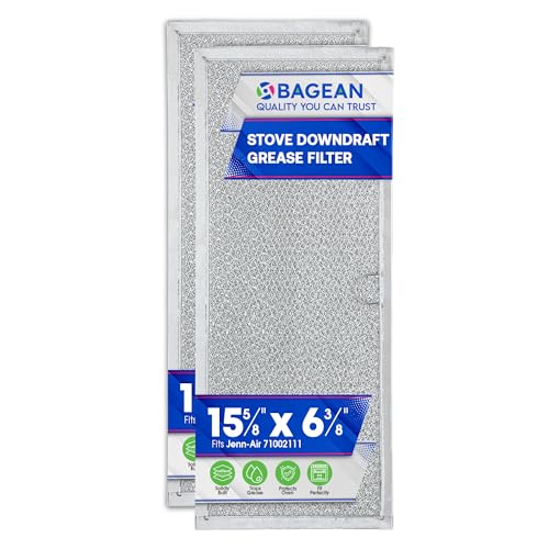 Bagean Downdraft Stovetop Filter Replacement for 71002111 Jenn Air Filter Downdraft 15.6” x 6.4” - Range Oven Filter Fits Into Jennair Downdraft Filter Vent and Protects the Stove Fan (2-Pack) - Image 1
