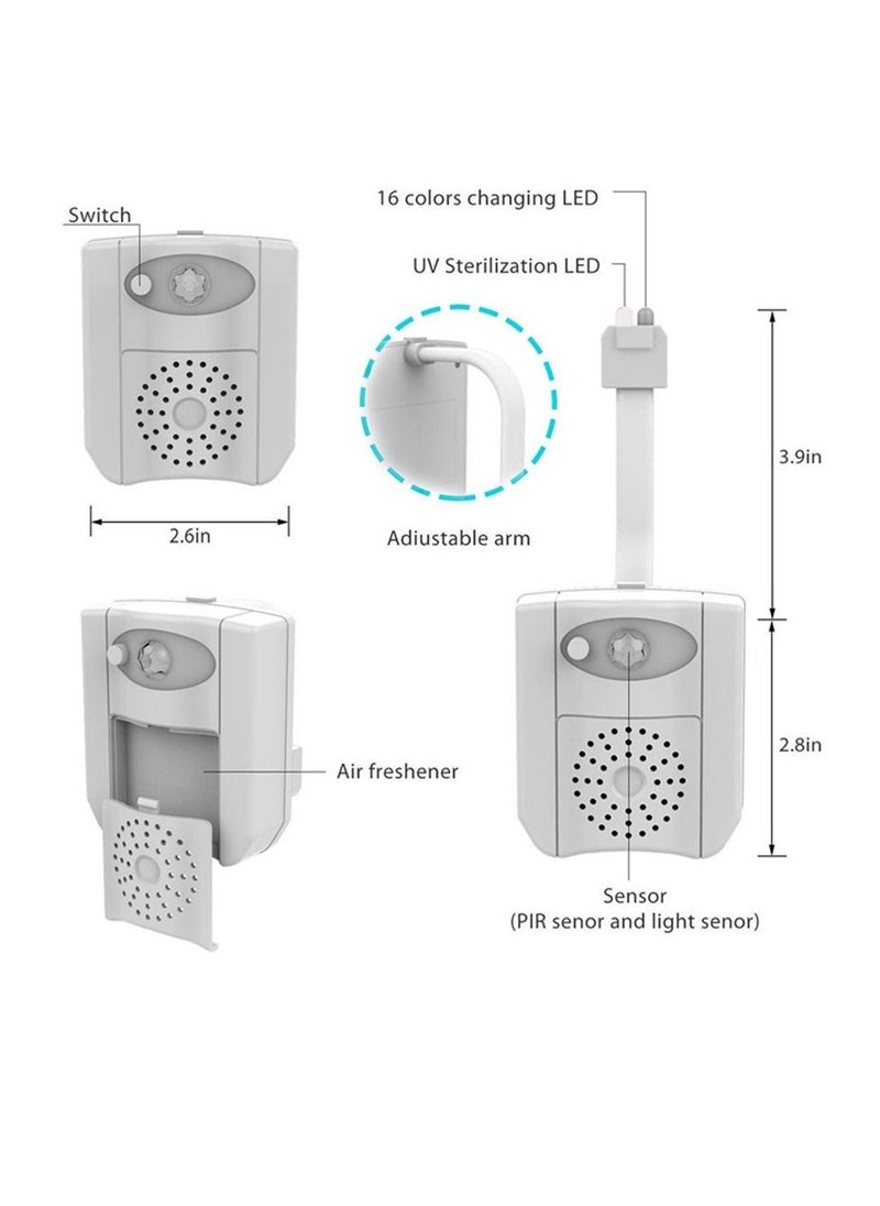 KASTWAVE Toilet Light Motion Sensor Detection Led Light with Aroma Toilet Toilet Restroom Night Light Gadget 16 Color Toilet Light Sensor Light (2 Pieces)  - Image 4