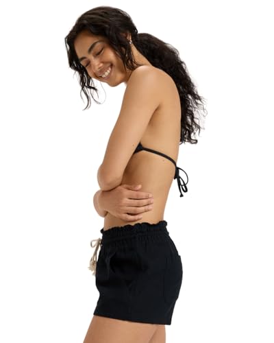 Roxy Women's Oceanside Short Elastic Waist Non Denim Shorts, True Black, X-Large - Image 5