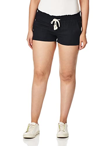 Roxy Women's Oceanside Short Elastic Waist Non Denim Shorts, True Black, X-Large - Image 4