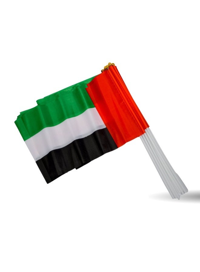 UAE National Day Celebration Combo – Stick Flags (12pcs), Paper Fans (2pcs), Badges (4pcs), Color Umbrellas (2pcs), Face Paint (2pcs), UAE Caps (3pcs), UAE Glasses (1pc) - Image 5