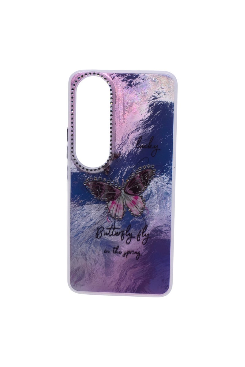 CFS TPU Butterflies and Rhinestones Back Cover Case For Vivo V50 Lite - Multicolor CFS241 - Image 1