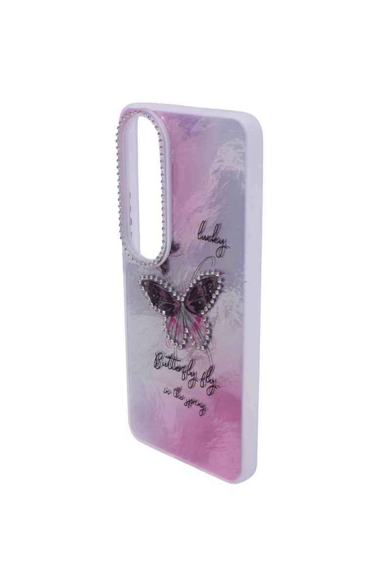 CFS TPU Butterflies and Rhinestones Back Cover Case For Vivo V50 Lite - Multicolor CFS241 - Image 2