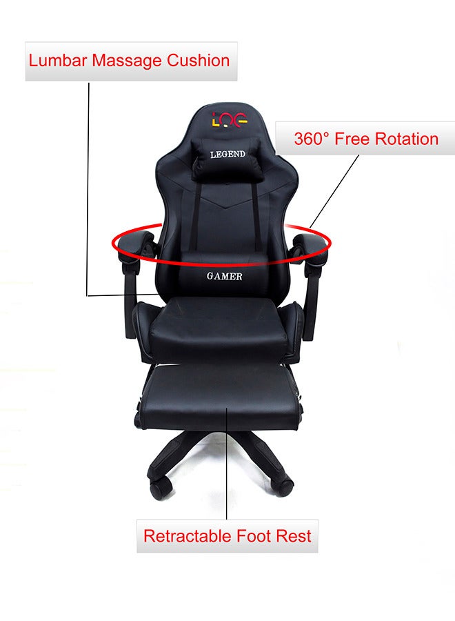 Log Electronics Renewed - Gaming Chair With Massage Back Pillow - Image 5
