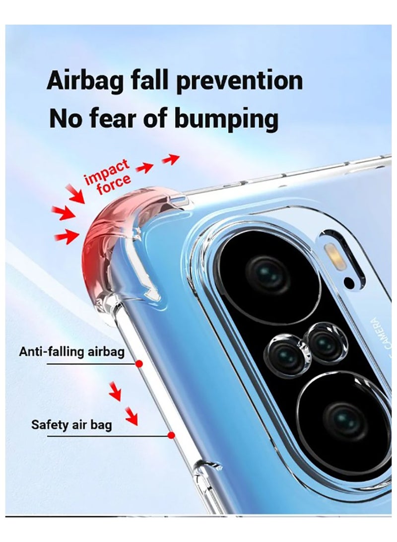 Corners Enhanced Shock Protection Slim Transparent Anti-Fall Anti-Fingerprint Cover Case for Infinix GT 20 Pro case (Clear) - Image 4