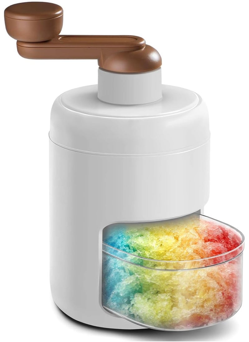Snow Cone Machine Manual, Shaved Ice Maker Machine for Home, Ice Shaver Hand Crank, Slushy Maker Machine, Ice Crusher for Snow Cones, Ideal for Outdoor Picnics, Portable