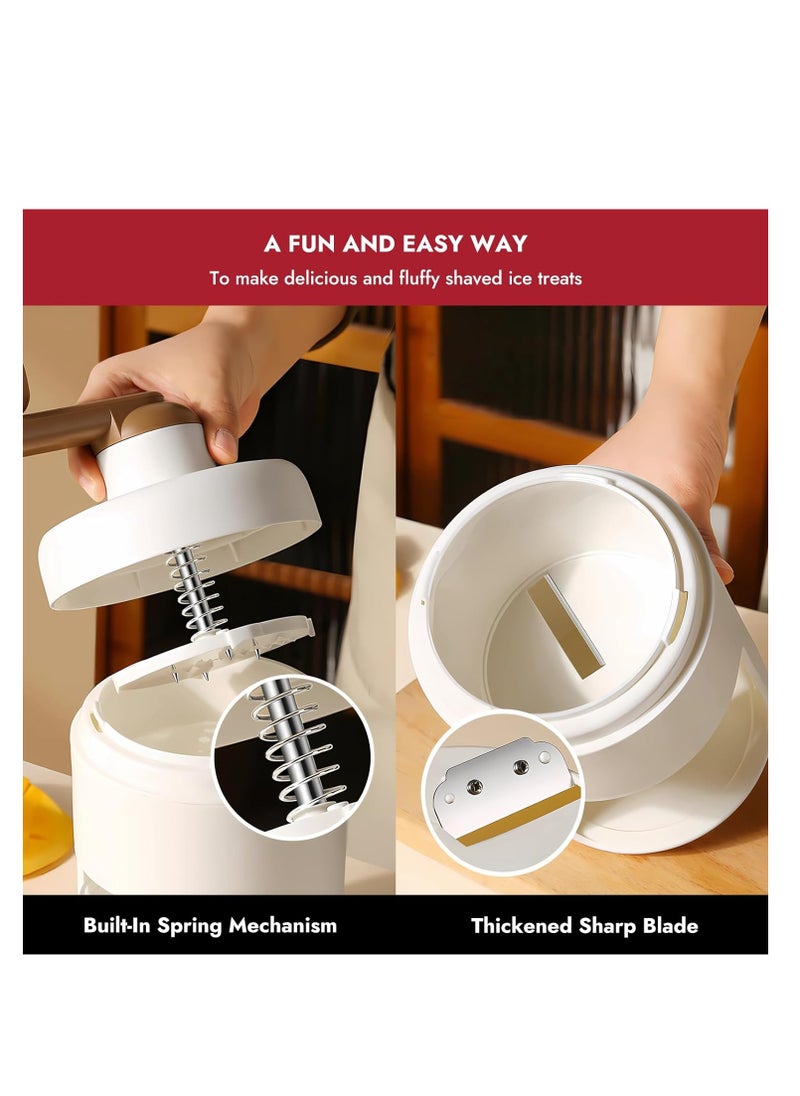 Snow Cone Machine Manual, Shaved Ice Maker Machine for Home, Ice Shaver Hand Crank, Slushy Maker Machine, Ice Crusher for Snow Cones, Ideal for Outdoor Picnics, Portable