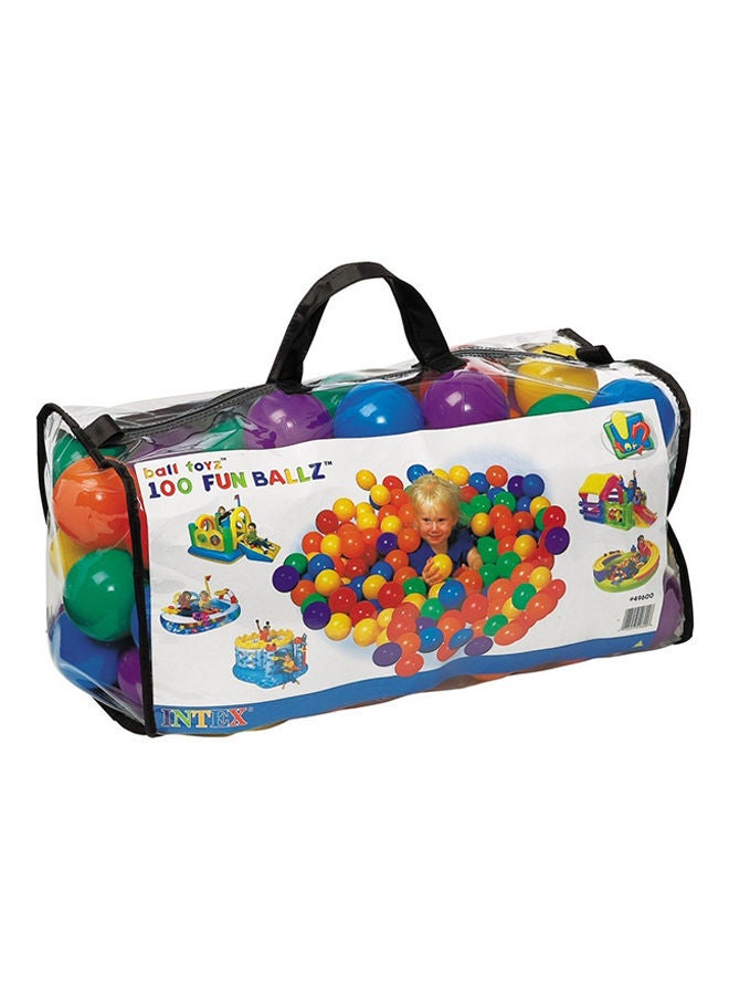INTEX 100-Piece Fun Ballz Set 19x12x17inch - Image 2