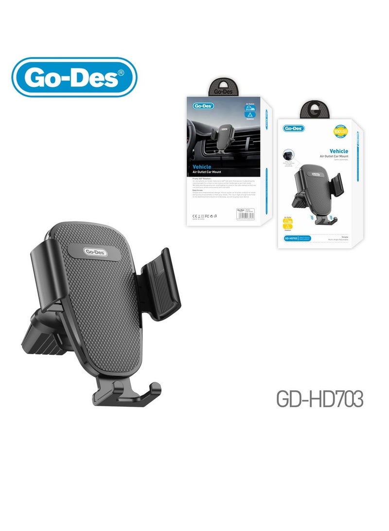 GO-DES GD-HD 703 Phone Holder Installed In The Car Air Conditioner Vent - Image 1